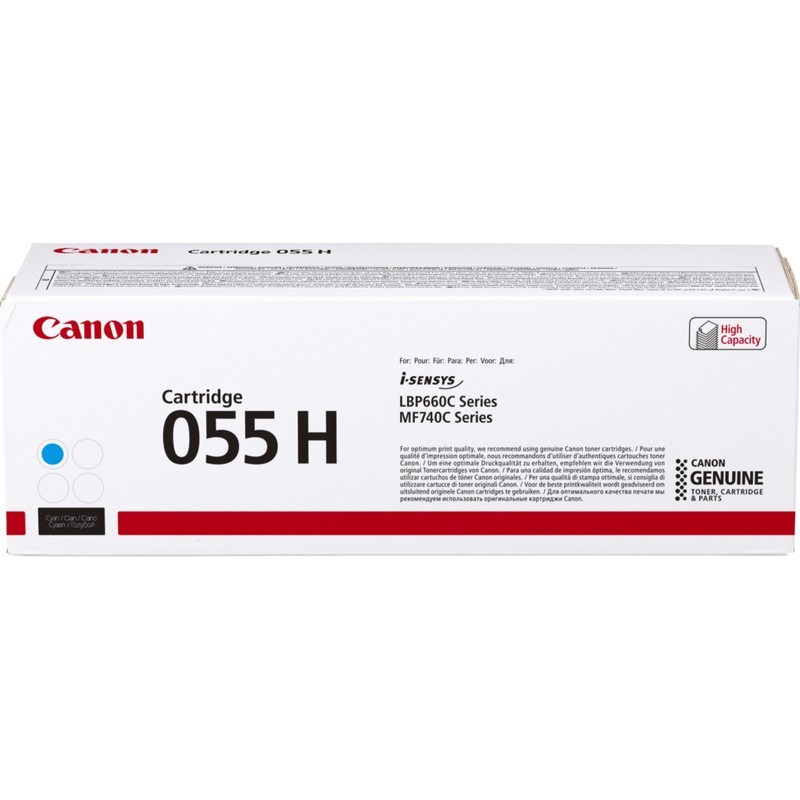 Canon 055 H Cyan - Toner Canon haut rendement origine (3019C002AA)