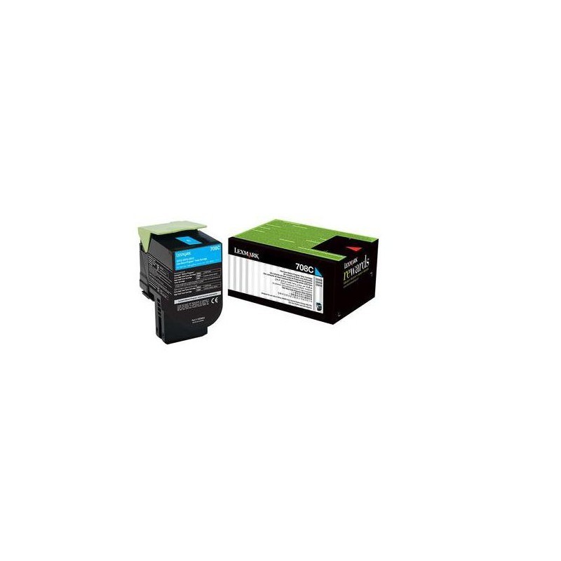 Cartouche de toner Cyan LEXMARK Return Program 1000 pages (70C80C0)