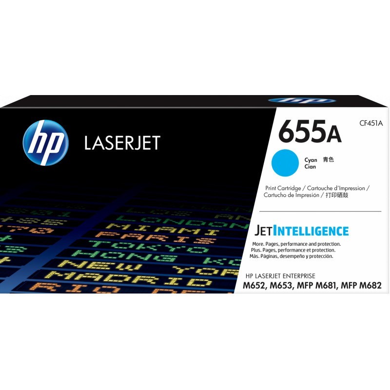 HP 655A Cyan (CF451A) - Toner HP LaserJet d'origine