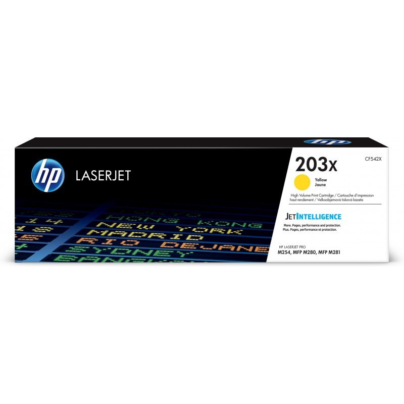 HP 203X Jaune (CF542X) - Toner HP LaserJet d'origine