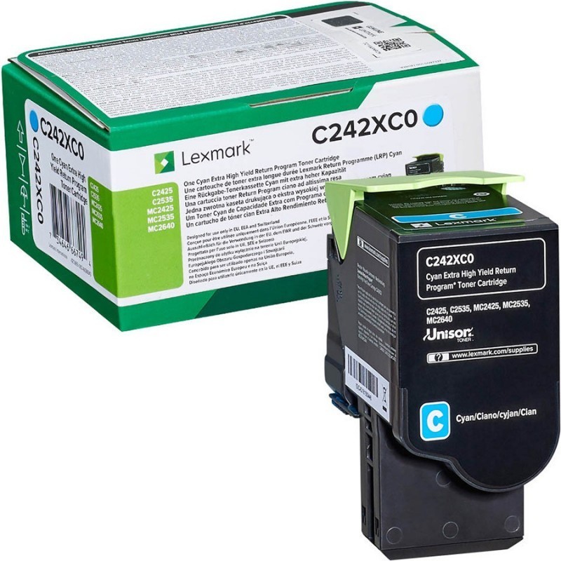 Lexmark Cyan (C245XC0) - Toner Lexmark programme de retour - 3500