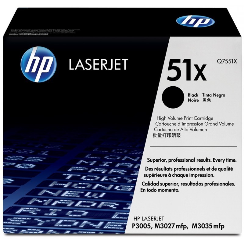 HP 51X Noir (Q7551X) - Toner grande capacité HP LaserJet d'origine