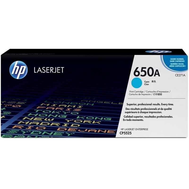 HP 650A Cyan (CE271A) - Toner HP LaserJet d'origine