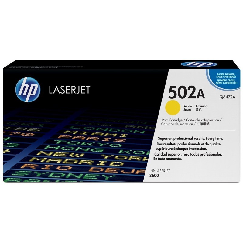 HP 502A Jaune (Q6472A) - Toner HP LaserJet d'origine