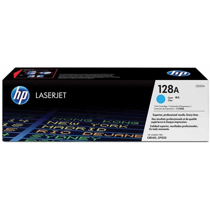 HP 128A Cyan (CE321A) - Toner HP LaserJet d'origine