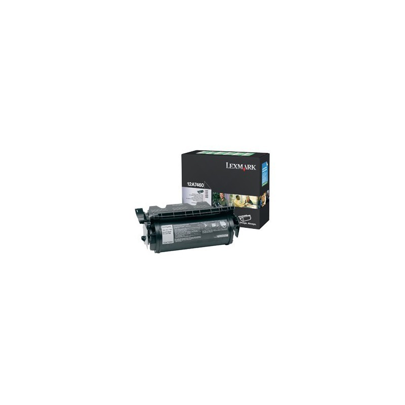 Cartouche toner Lexmark Return Programme (5K) T630, T632, T634 noir (12A7460)