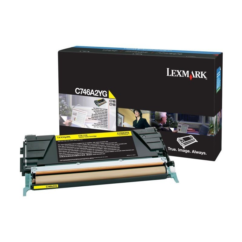 Toner Jaune 7000 pages Lexmark C746, C748 Return Program (C746A1YG)