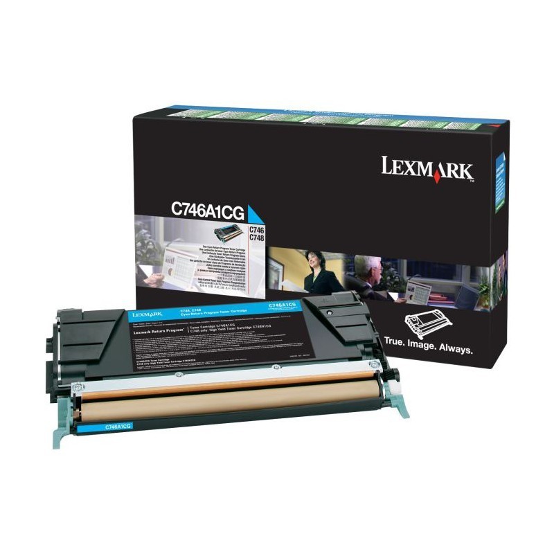 Toner Cyan 7000 pages Lexmark C746, C748 Return Program (C746A1CG)