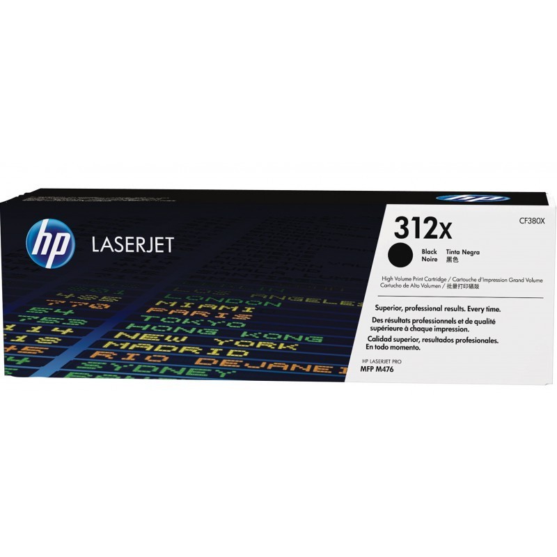 HP 312X Noir (CF380X) - Toner grande capacité HP LaserJet d'origine