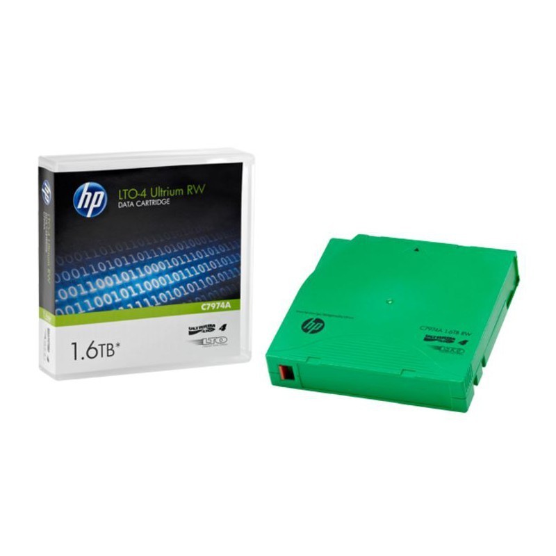 Bande de sauvegarde HP LTO-4 Ultrium 1,6 TB RW réinscriptible (C7974A)