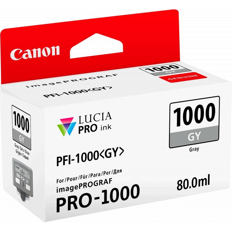 Canon PFI-1000 GY Gris - Cartouche encre Canon origine (0552C001AA)