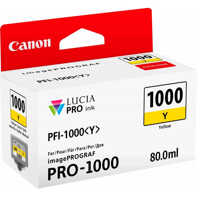 Canon PFI-1000Y Jaune - Cartouche encre Canon origine (0549C001AA)