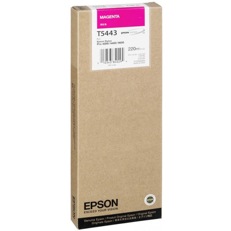 Epson T5443 Encre Pigment Magenta SP 4000/4400/7600/9600 (220ml) (C13T544300)