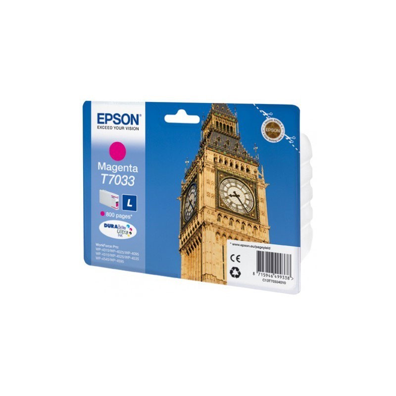 Epson T7033 Magenta - Cartouche d'encre Epson "BIG BEN" d'origine (C13T70334010)