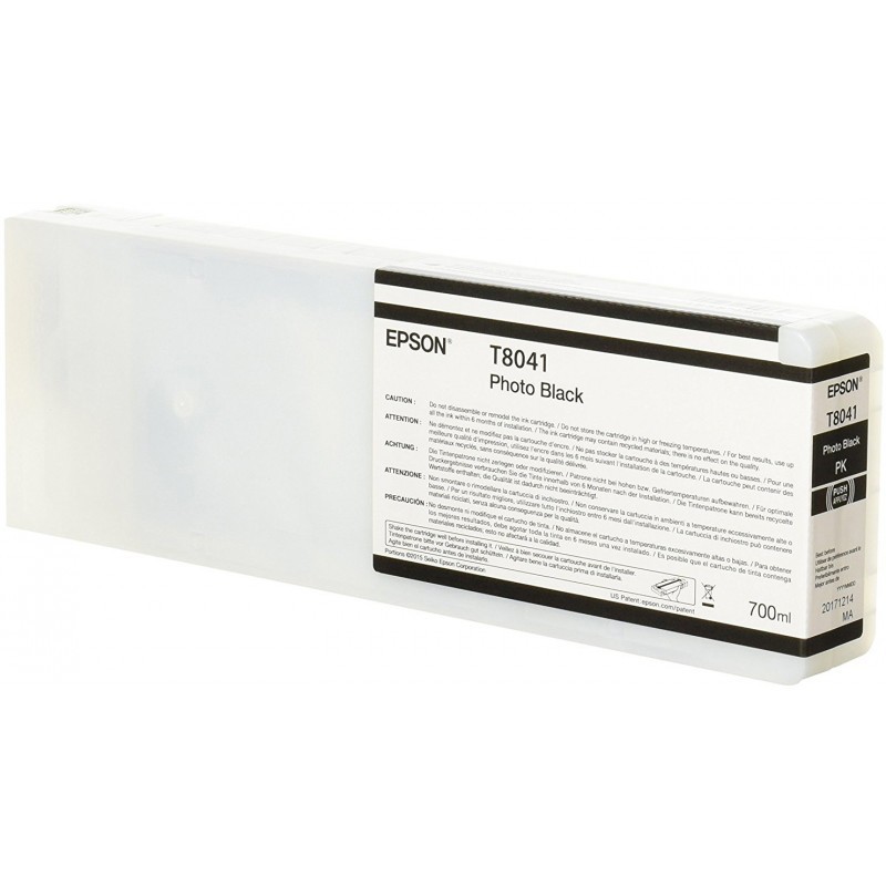 Epson T8041 Photo Noir - Cartouche d'encre Epson UltraChrome HDX/HD 700ml (C13T804100)