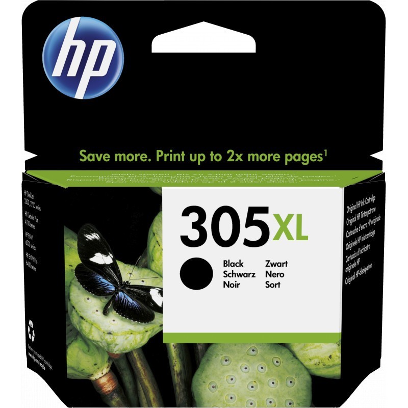 HP 305XL Noir - Cartouche d'encre grande capacité HP d'origine (3YM62AE)