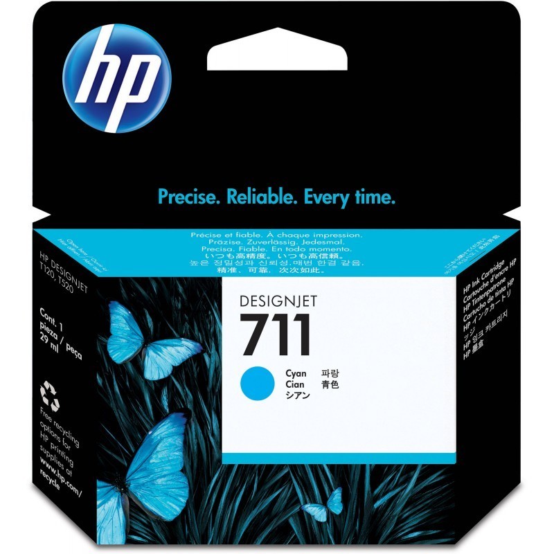 HP 711 Cyan - Cartouche d'encre HP d'origine (CZ130A)