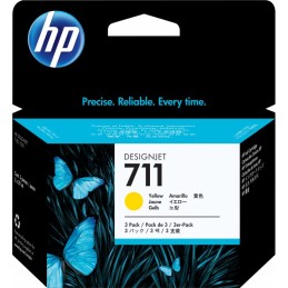 HP 711 Jaune - Pack de 3...