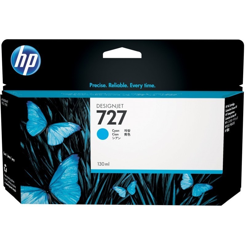 HP 727 Cyan - Cartouche d'encre HP d'origine (B3P19A)