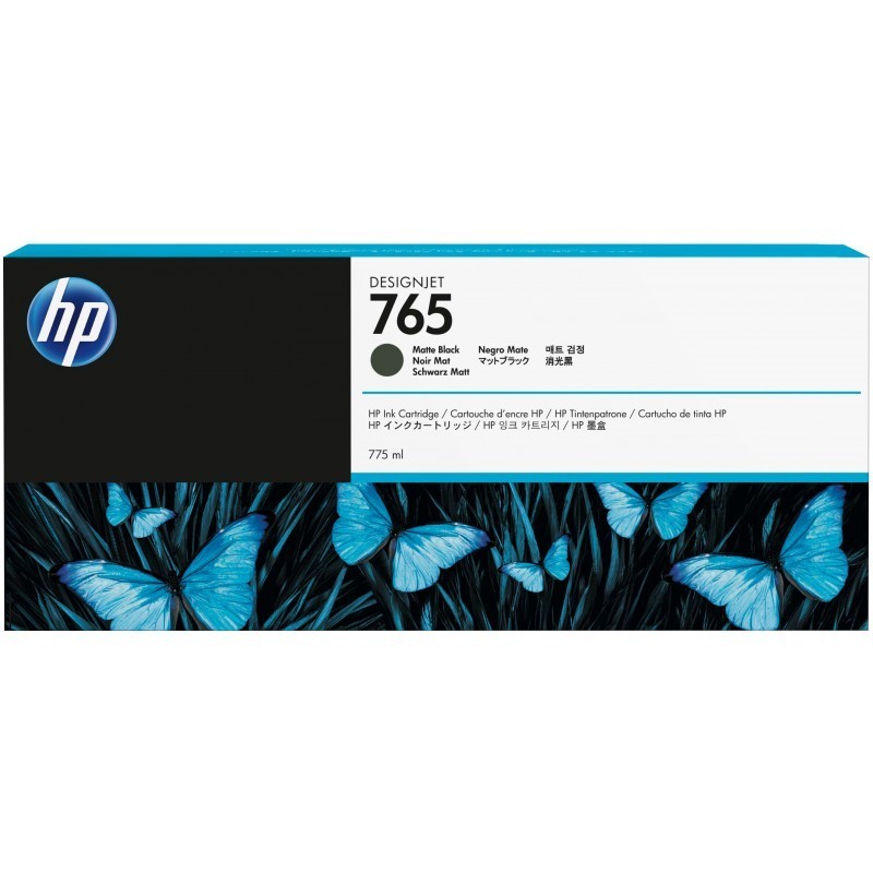 HP 765 Noir Mate - Cartouche d'encre HP d'origine (F9J55A)