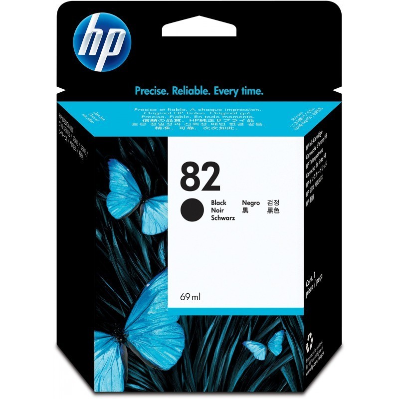 HP 82 Noir - Cartouche d'encre HP d'origine (CH565A)