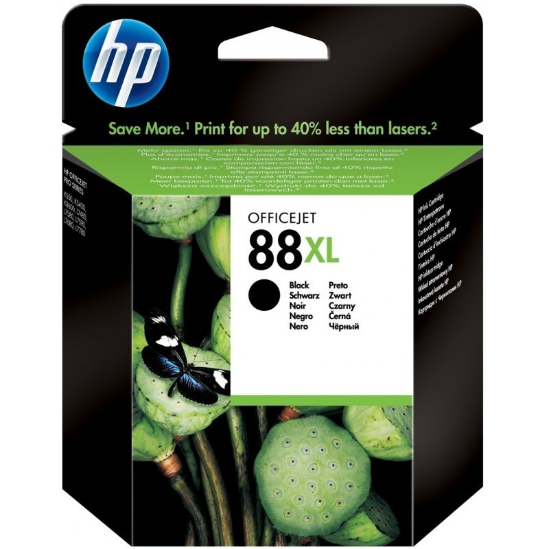 HP 88XL Noir - Cartouche d'encre grande capacité HP d'origine (C9396AE)