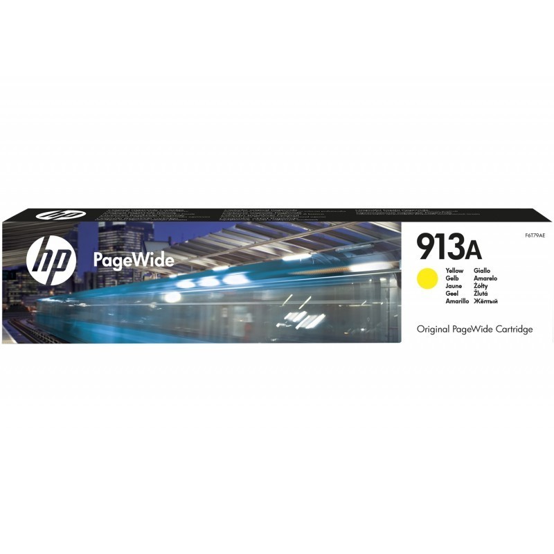 HP 913A Jaune - Cartouche PageWide HP d'origine (F6T79AE)