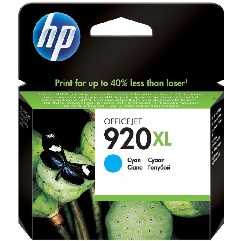 HP 920XL Cyan - Cartouche d'encre grande capacité HP d'origine (CD972AE)