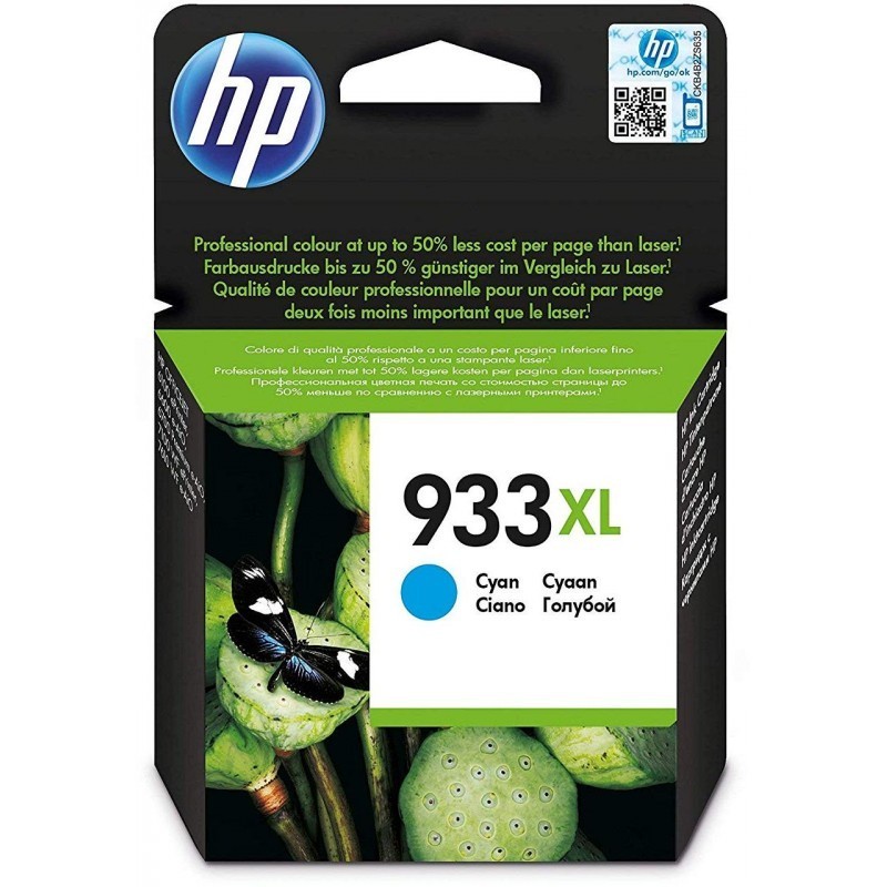 HP 933XL Cyan - Cartouche d'encre grande capacité HP d'origine (CN054AE)