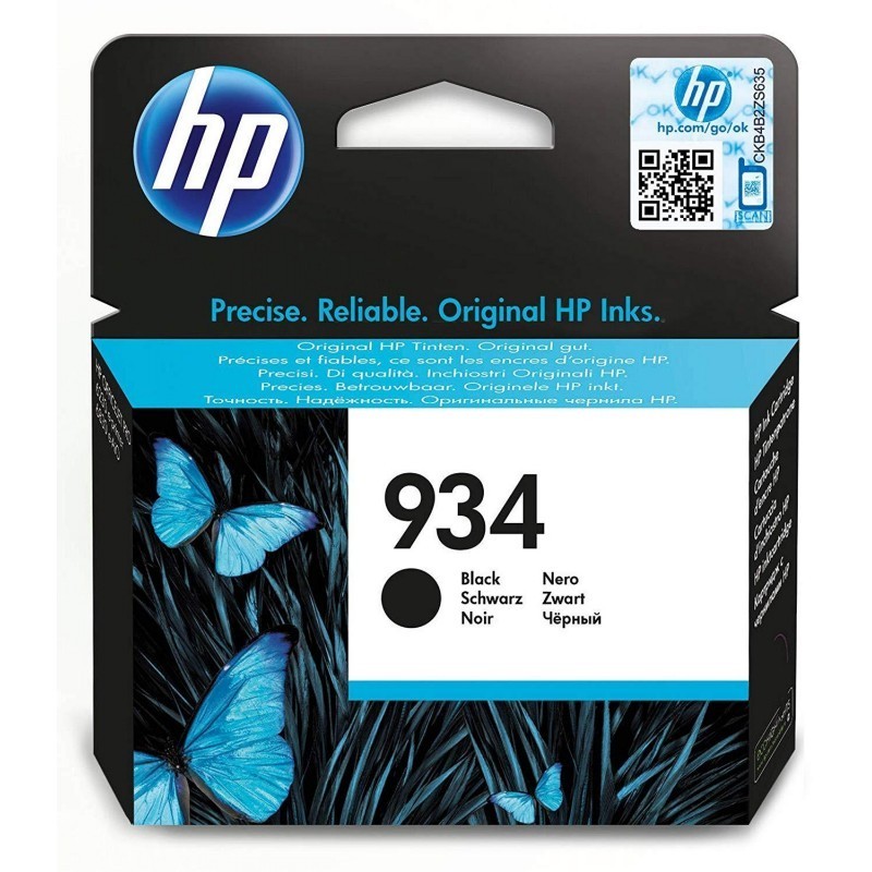 HP 934 Noir - Cartouche d'encre HP d'origine (C2P19AE)