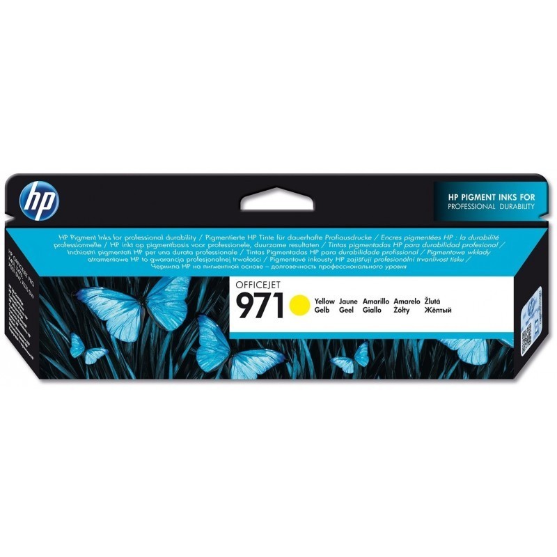 HP 971 Jaune - Cartouche d'encre HP d'origine (CN624AE)