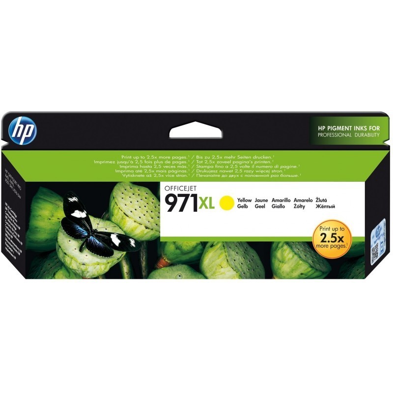 HP 971XL Jaune - Cartouche d'encre grande capacité HP d'origine (CN628AE)