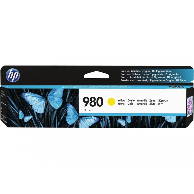 HP 980 Jaune - Cartouche d'encre HP d'origine (D8J09A)