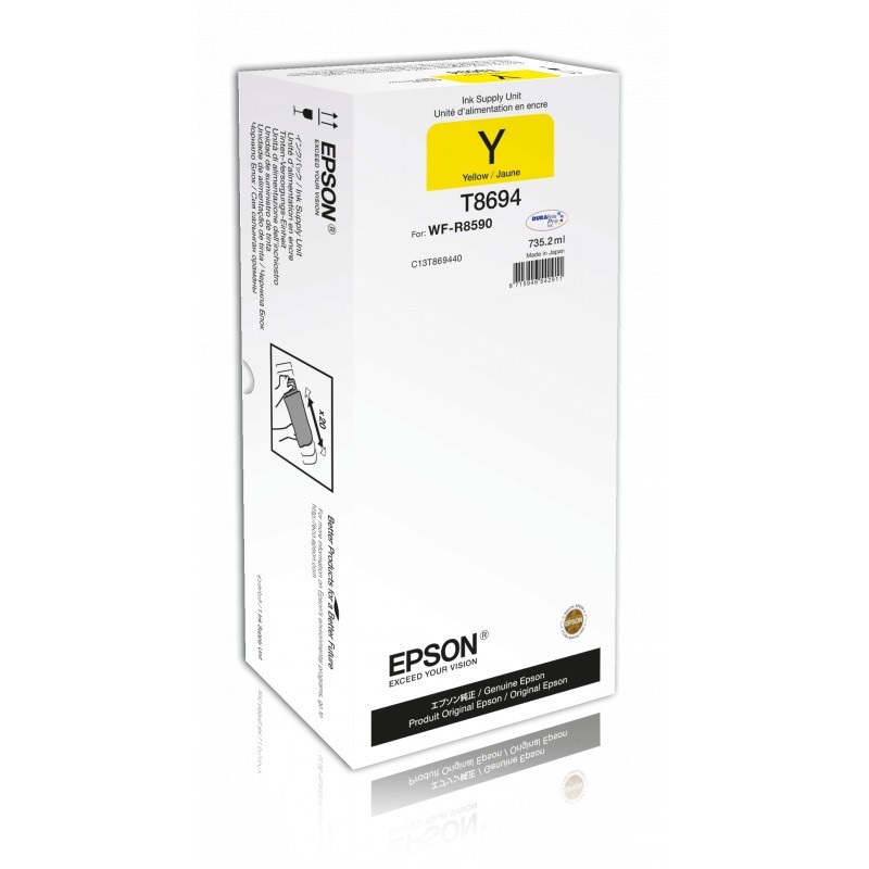 Unité alimentation en encre Jaune XXL pour Epson WF-R8590 (C13T869440)